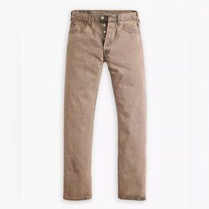 Levi's original 501 gray / Tan Straight Jeans Classic Fit
